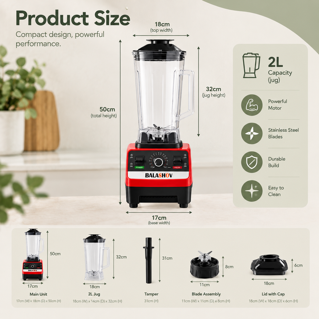 High-Power Multifunctional Blender 2000W